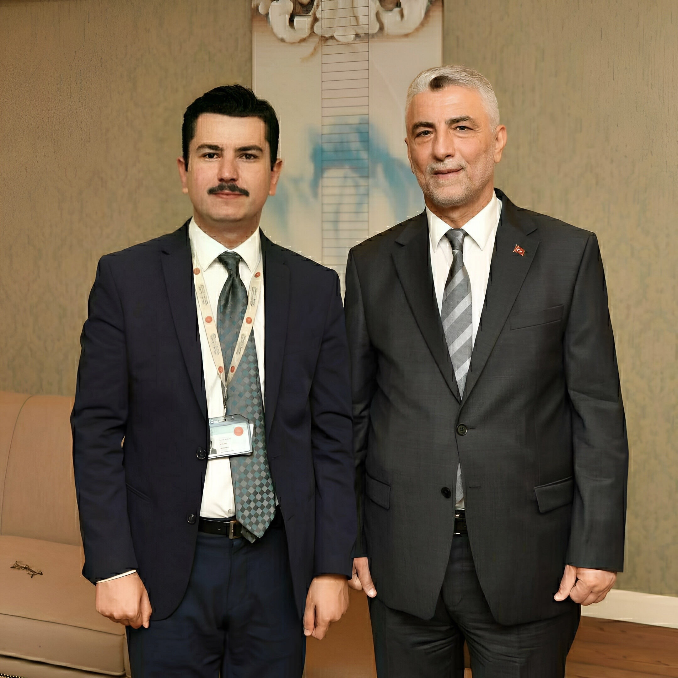 Rayyan Rousseau with Minister Ömer Bolat in Malatya, Turkey