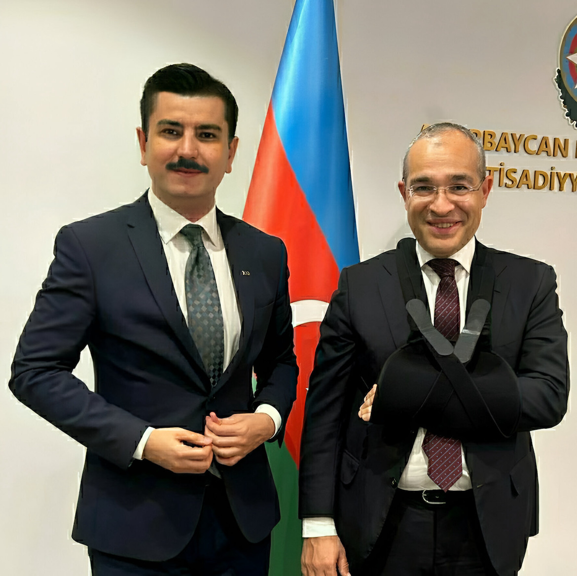 Rayyan Rousseau with Minister Mikayil Jabbarov, Azerbaijan